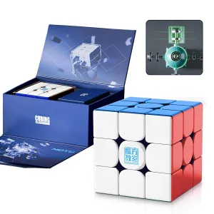 Moyu Super RS3M V2 Ball Core UV Coated 2023 3x3 Speed Cube (Magic Clothes), moyu Super RS3 M V2 Professional 3x3 Stickerless, Upgraded Ver. of Moyu RS3M 2022(Ball-Core Version)