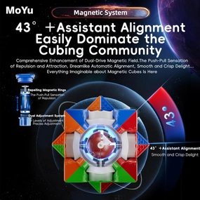 Moyu Weilong WRM V9 2023 MagLev Ball-core UV Coated Speed Cube 3x3 Stickerless Puzzle Cube Professional MagLev Magnetic Master Cube (MagLev Ball-Core UV Coated)
