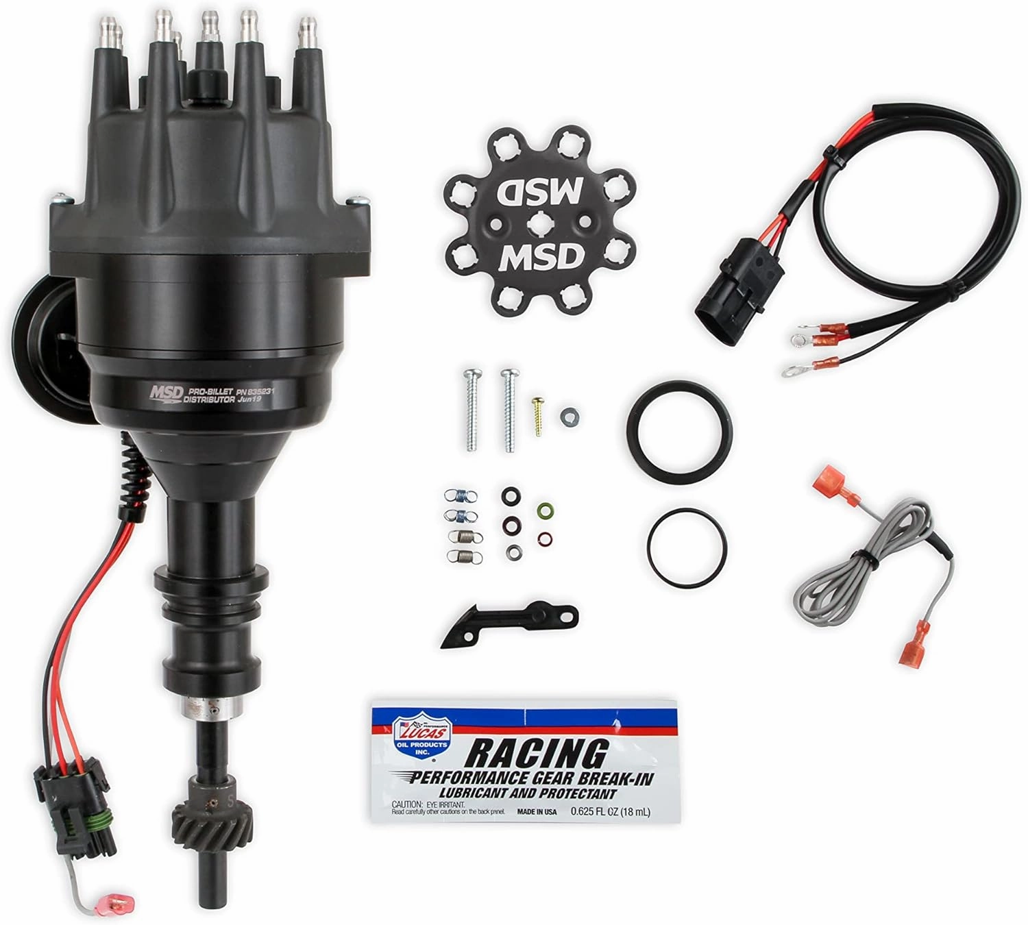 Msd Black Dist, Ford 289/302,Rtr,Stl Gr