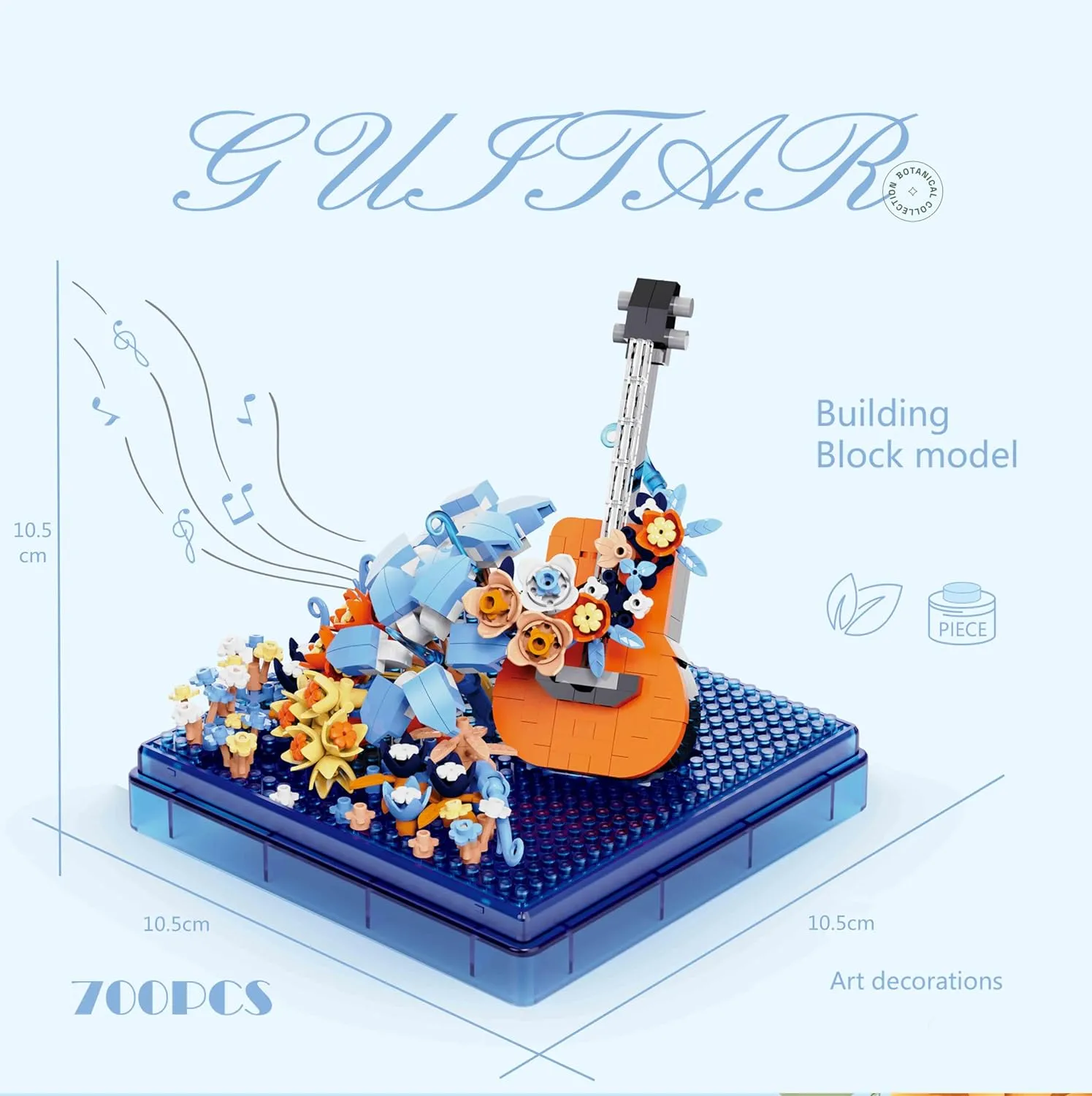 Musical Instruments Micro Blocks Building Sets,Classical Famous Building Block Set,1500 PCS for Adults and Kids,Guitar and Drum Set with Clear Plastic Cover