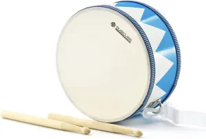 MUSICUBE Kids Drum Set 8-Inch Wooden Drum Toys with an Adjustable Strap and 2 Drumsticks Educational Baby Musical Toys Drum Sensory Musical Instrument Toys for Toddler Boys & Girls Gift Packing