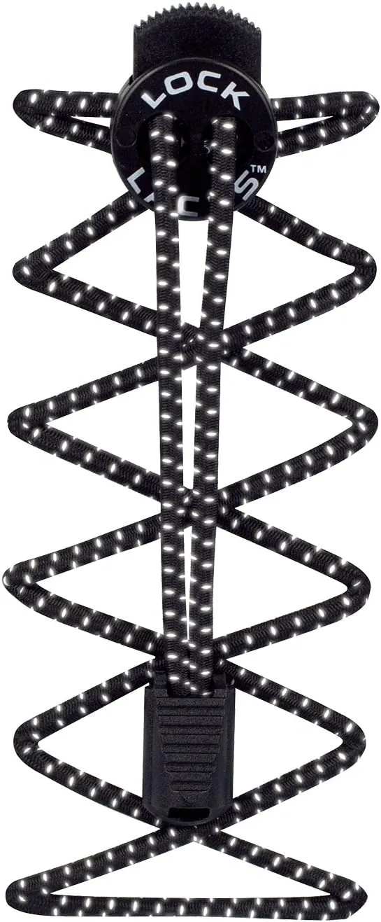 Nathan Lock Laces, Reflective Black