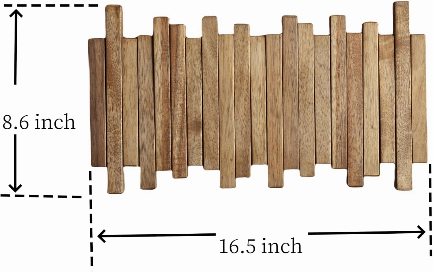 Natural Wood Wall Mounted Piano Coat Rack| Coat Rack Wall Mount| Flip Down Wall Hook Rack 5 Hooks| Entryway Wall Art Hook,Made of Acacia Wood (Wood Wax Oil staining Light Brown).