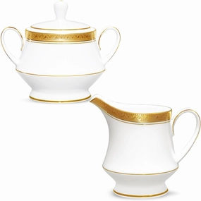 Noritake Crestwood Gold Sugar and Creamer Set