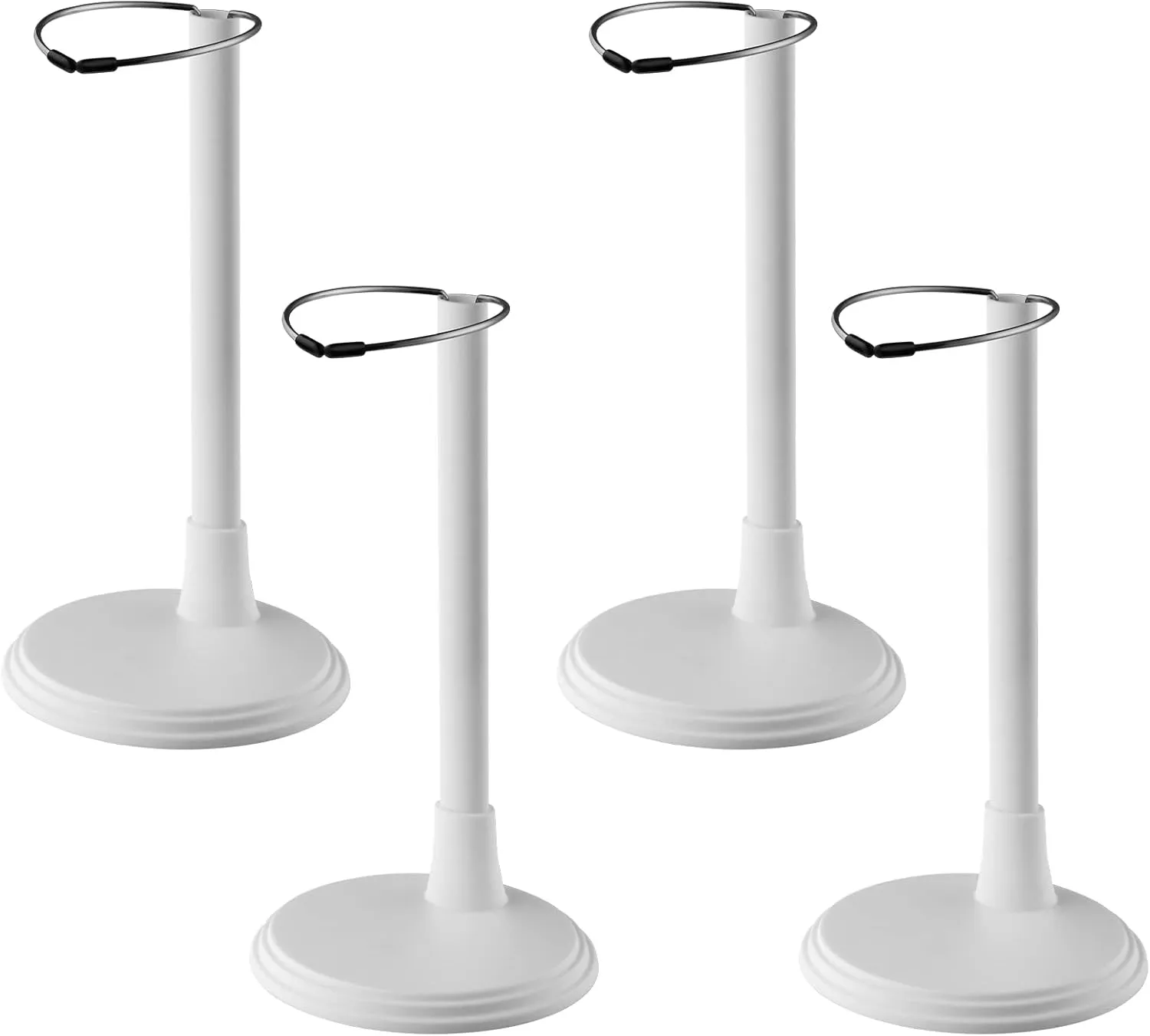 NUOBESTY Doll Stands Display Holder Figures Display Rack Doll Bracket Support Teddy Bear Stand Birthday Party Favor for Kids Girls White 30cm 4pcs