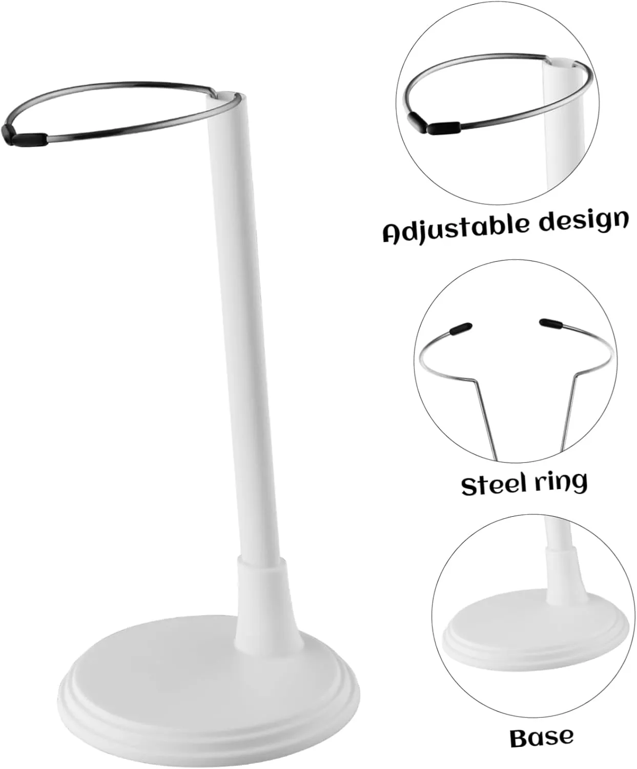 NUOBESTY Doll Stands Display Holder Figures Display Rack Doll Bracket Support Teddy Bear Stand Birthday Party Favor for Kids Girls White 30cm 4pcs