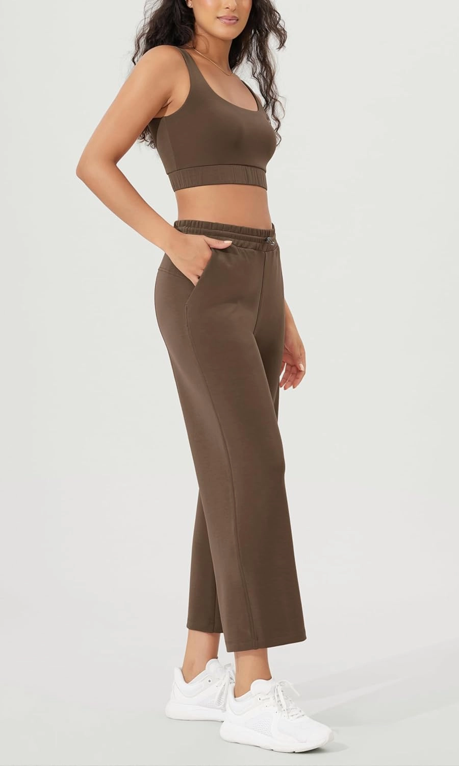 ODODOS Women's Modal Soft Wide Leg Pants with Pockets Adjustable Shockcord High Waist Casual Lounge Pants-27/29/31" Inseam
