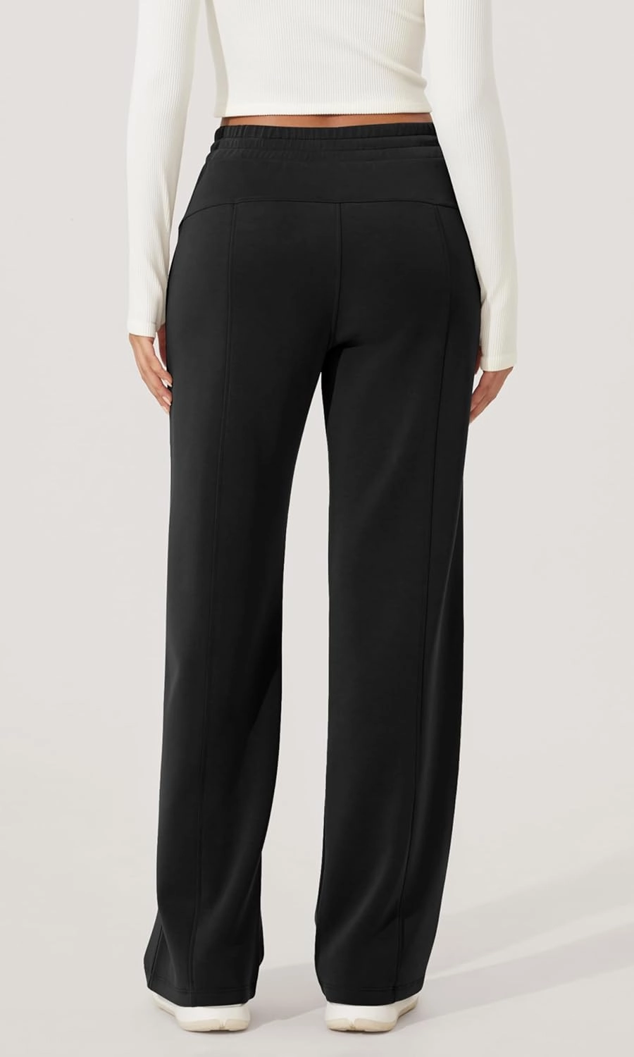 ODODOS Women's Modal Soft Wide Leg Pants with Pockets Adjustable Shockcord High Waist Casual Lounge Pants-27/29/31" Inseam