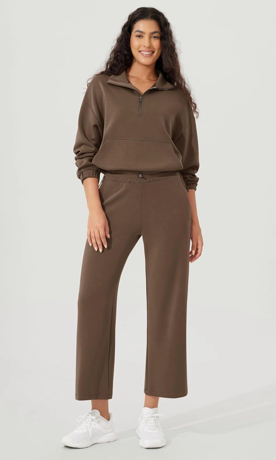 ODODOS Women's Modal Soft Wide Leg Pants with Pockets Adjustable Shockcord High Waist Casual Lounge Pants-27/29/31" Inseam