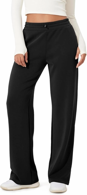 ODODOS Women's Modal Soft Wide Leg Pants with Pockets Adjustable Shockcord High Waist Casual Lounge Pants-27/29/31" Inseam