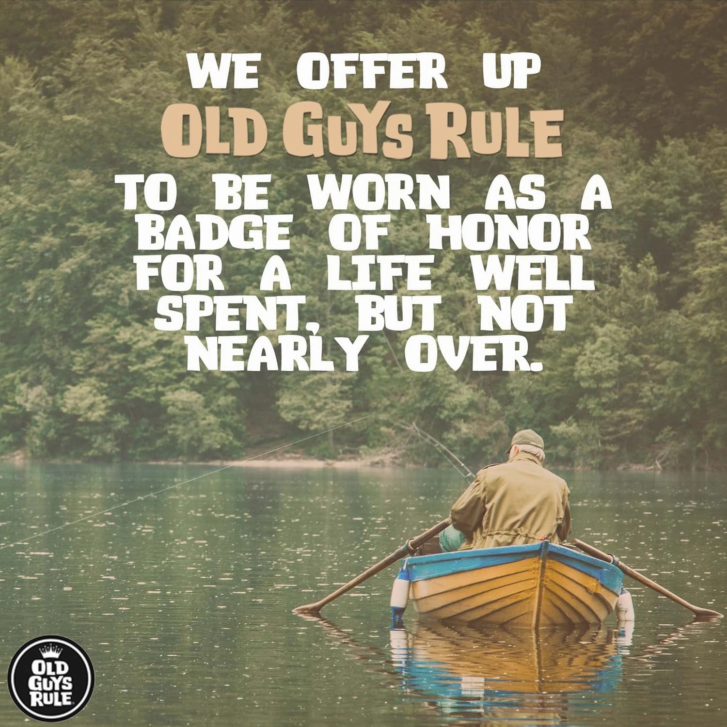 OLD GUYS RULE T-Shirts for Men, The Bear - Novelty Graphic Tee for Camping Trip, Nature, Outdoors - Gift for Dad, Grandpa
