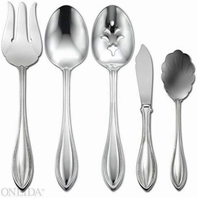 Oneida American Harmony 5 Piece Everyday Flatware Serving Set