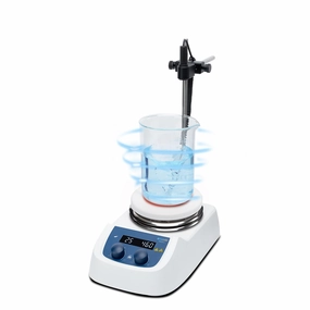 ONiLAB 280℃ 5 inch LED Digital Hotplate Magnetic Stirrer with Ceramic Coated Stainless Steel Work Plate, 200-1500rpm,110V,Temp Probe Sensor & Support Stand & Stirring Bar Included…
