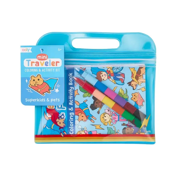 Ooly Mini Traveler Coloring & Activity Kit