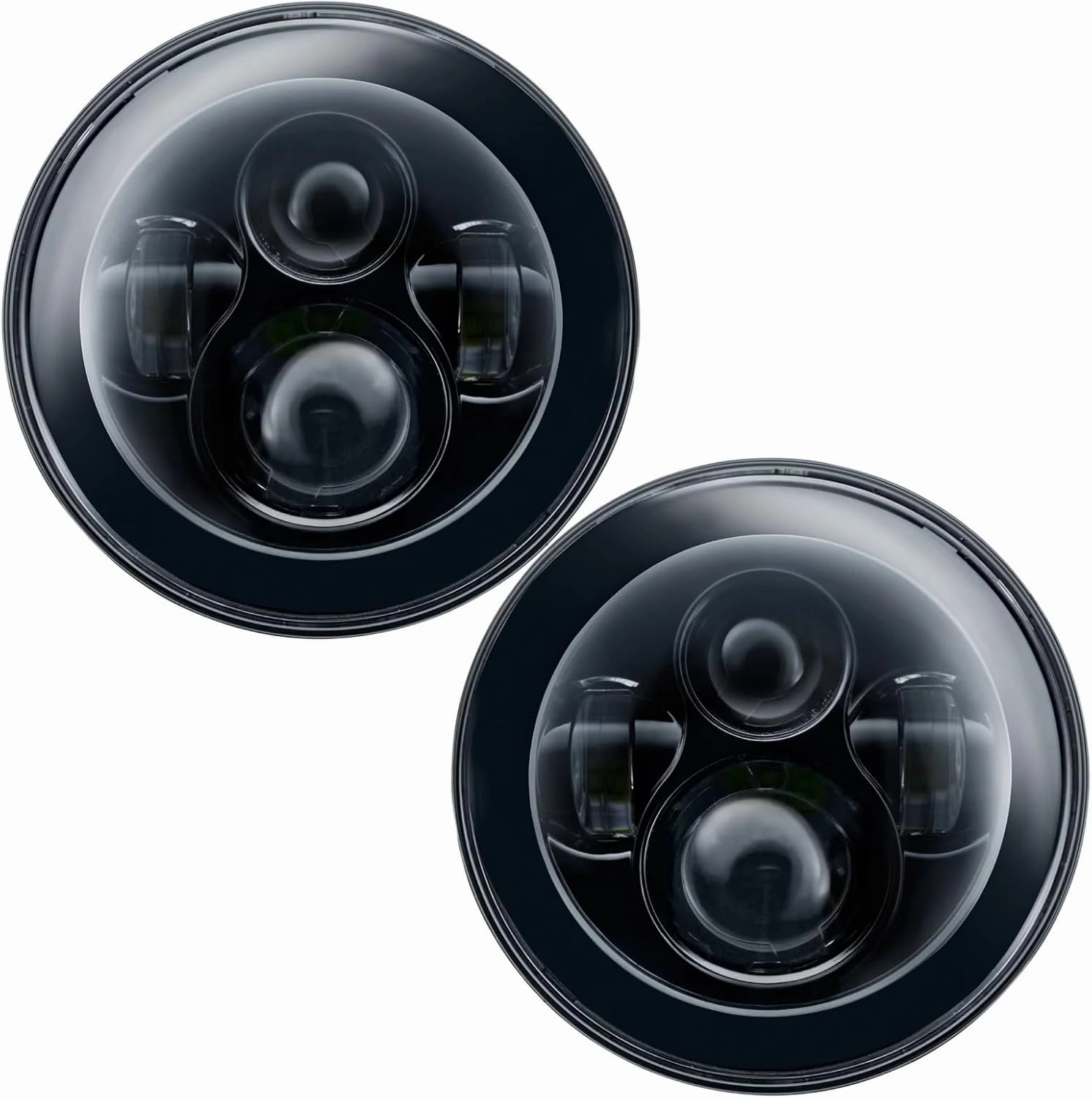 ORACLE Lighting 5769-504 Pair of 7 Inch No Halo High Powered LED Headlights with Black Bezel fits Any Vehicle with 7 Inch Sealed Beam Lamps - Improves Brightness