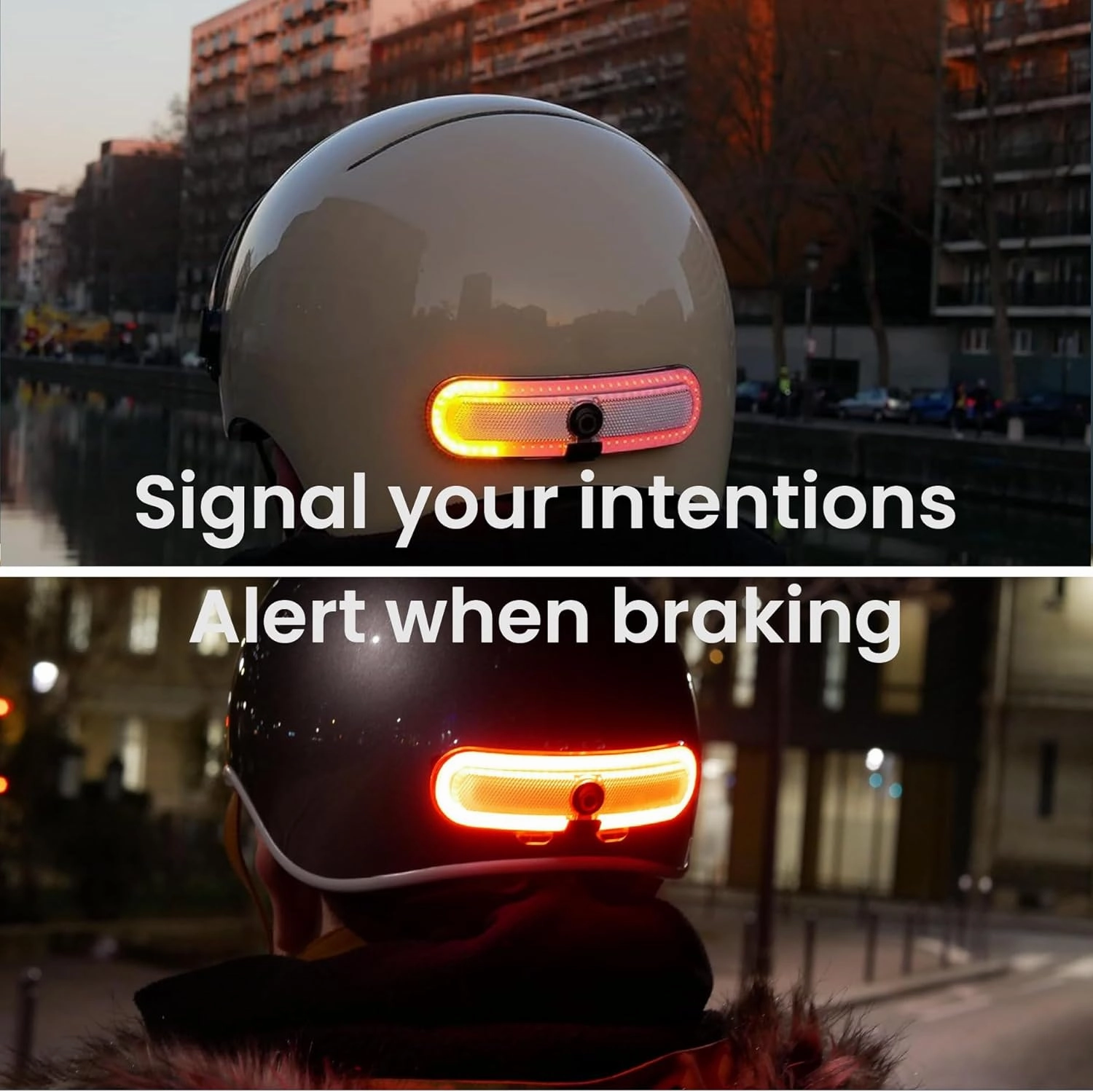 Overade Innovation - Turn Light For Bike And Scooter Helmet, Red With Right-Left Turn Signal, Oximote Remote Control Included, Optional Brake Light Function