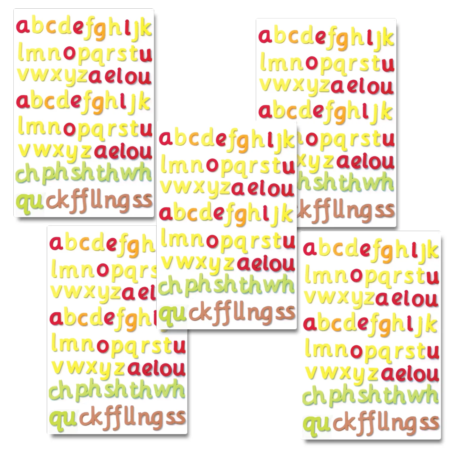 Pack of 5 Magnetic Letters Pack 1