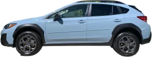 Painted Body Side Moldings for The 2013-2023 Subaru Crosstrek Painted in The Factory Paint Code of Your Choice K1X, WH2 Crystal White Pearl Trap