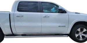 Painted Body Side Moldings Made for The 2019-2025 Ram 1500 Crew Cab PSE Atomic Silver