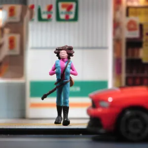 Painted Miniatures 1/18 1/24 1/64 1/43 1/87 Scale Cartoon Character Girl Scene Diorama Action Figure Unpainted Model for Car Vehicles (Painted, 1/87 Scale)