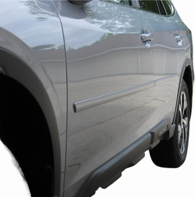 Painted Body Side Moldings Made for The 2020-2025 Subaru Outback Painted in The Factory Paint Code K1X Crystal White Tricoat