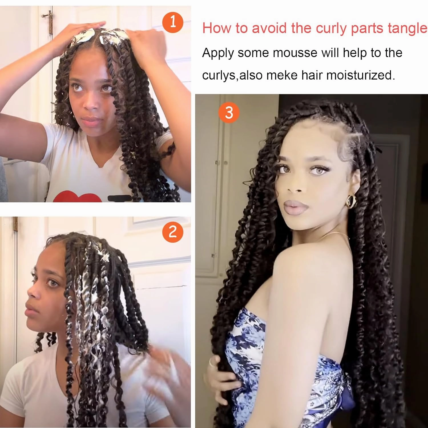 Passion Twist Hair 10inch New Boho Style Passion Twist Crochet Hair for Black Women Boho Crochet Braids Pre Looped Goddess Ombre Passion Twist Hair (8Pack, 1b3027)
