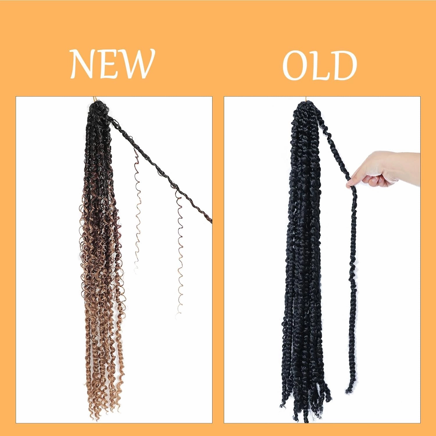 Passion Twist Hair 10inch New Boho Style Passion Twist Crochet Hair for Black Women Boho Crochet Braids Pre Looped Goddess Ombre Passion Twist Hair (8Pack, 1b3027)