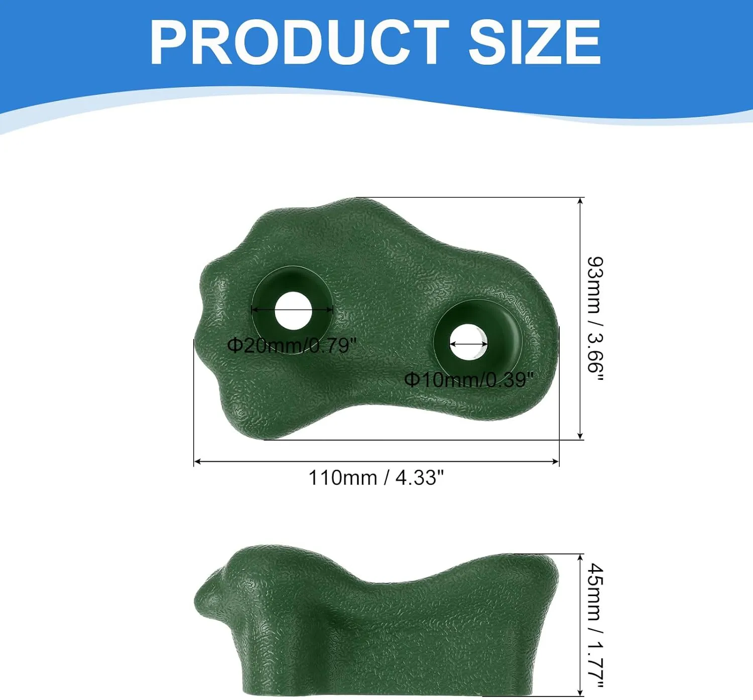PATIKIL Rock Climbing Holds, Small Climbing Rock Wall Grips with Double Hole for Outdoor Indoor Tree Training Playground Accessory