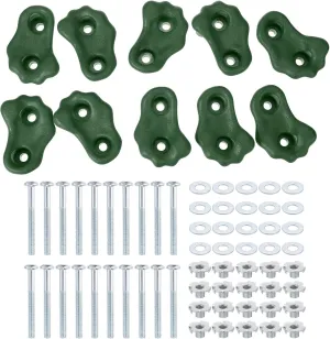 PATIKIL Rock Climbing Holds, Small Climbing Rock Wall Grips with Double Hole for Outdoor Indoor Tree Training Playground Accessory