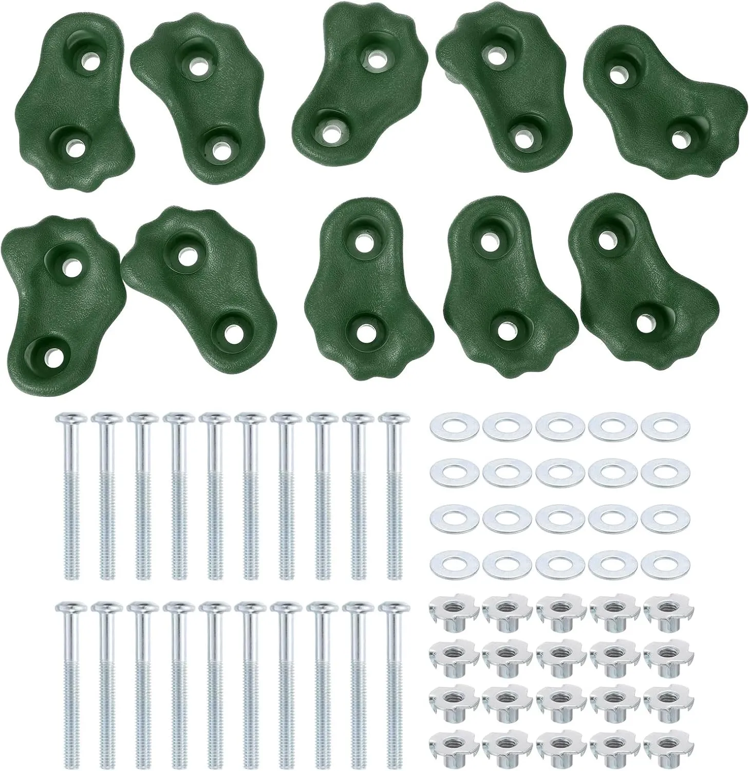 PATIKIL Rock Climbing Holds, Small Climbing Rock Wall Grips with Double Hole for Outdoor Indoor Tree Training Playground Accessory