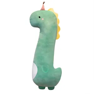 PEACH CAT Green Long Dinosaur Plush Pillow Cute Soft Dinosaur Stuffed Animal for Girls and Boys 35.4"