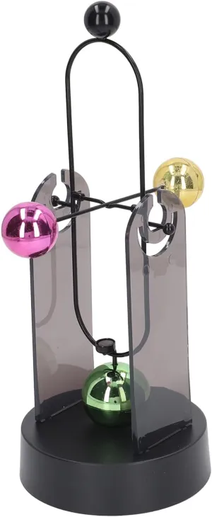 Perpetual Motion Ball, Electric Magnetic Metal Color Balance Balls Toy Desktop Decor for Home Office