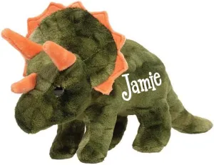 Personalized Tops Triceratops Dinosaur Dino Stuffed Animal Sound Keepsake with Custom Name