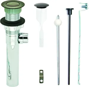 PF WaterWorks PF0324-ORB-CH-NO Never Clog Sink/Lavatory ABS ClogFREE Universal Pop-Up Drain Assembly-Easy Remove Magnetic Stopper-Oil Rubbed Bronze (Chrome Body Without Overflow)