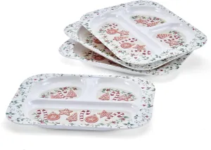 Pfaltzgraff Winterberry Melamine Child Dinner Tray, Set of 4