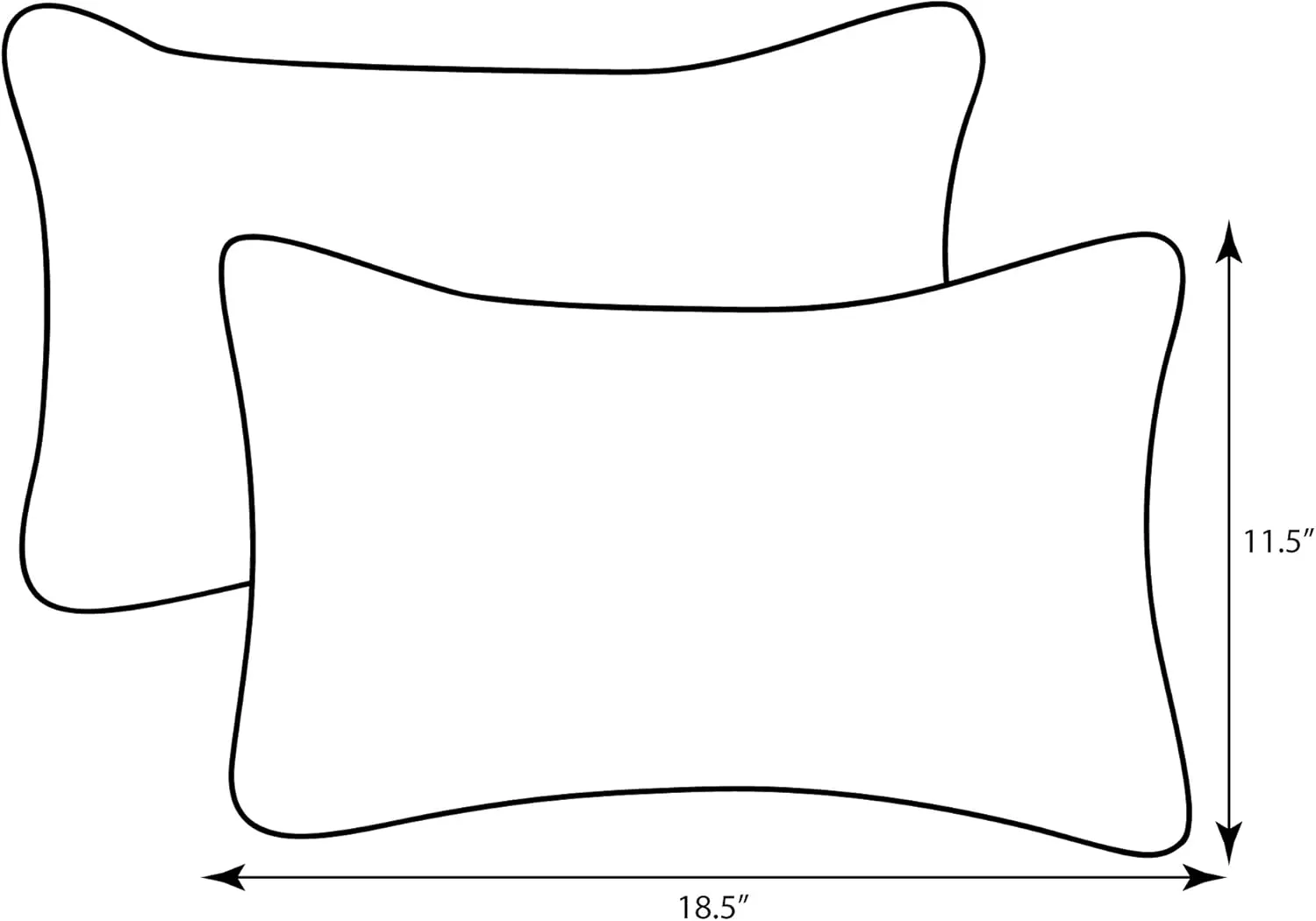 Pillow Perfect Bright Floral Indoor/Outdoor Accent Throw Pillow Plush Fill, Weather, and Fade Resistant, Lumbar - 11.5" x 18.5", Blue/Orange Marlow 2 Count