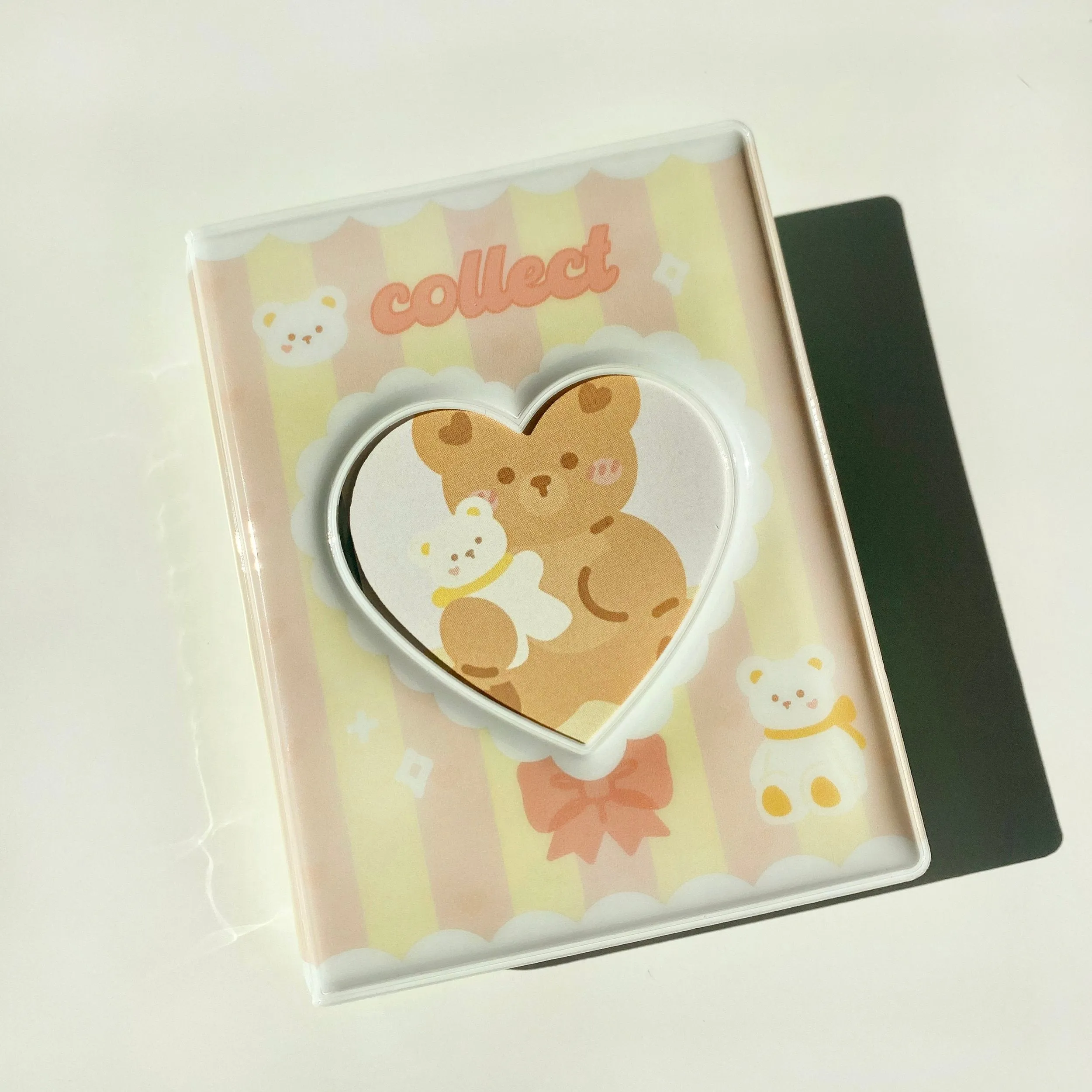 pink teddy mini photo album collect book