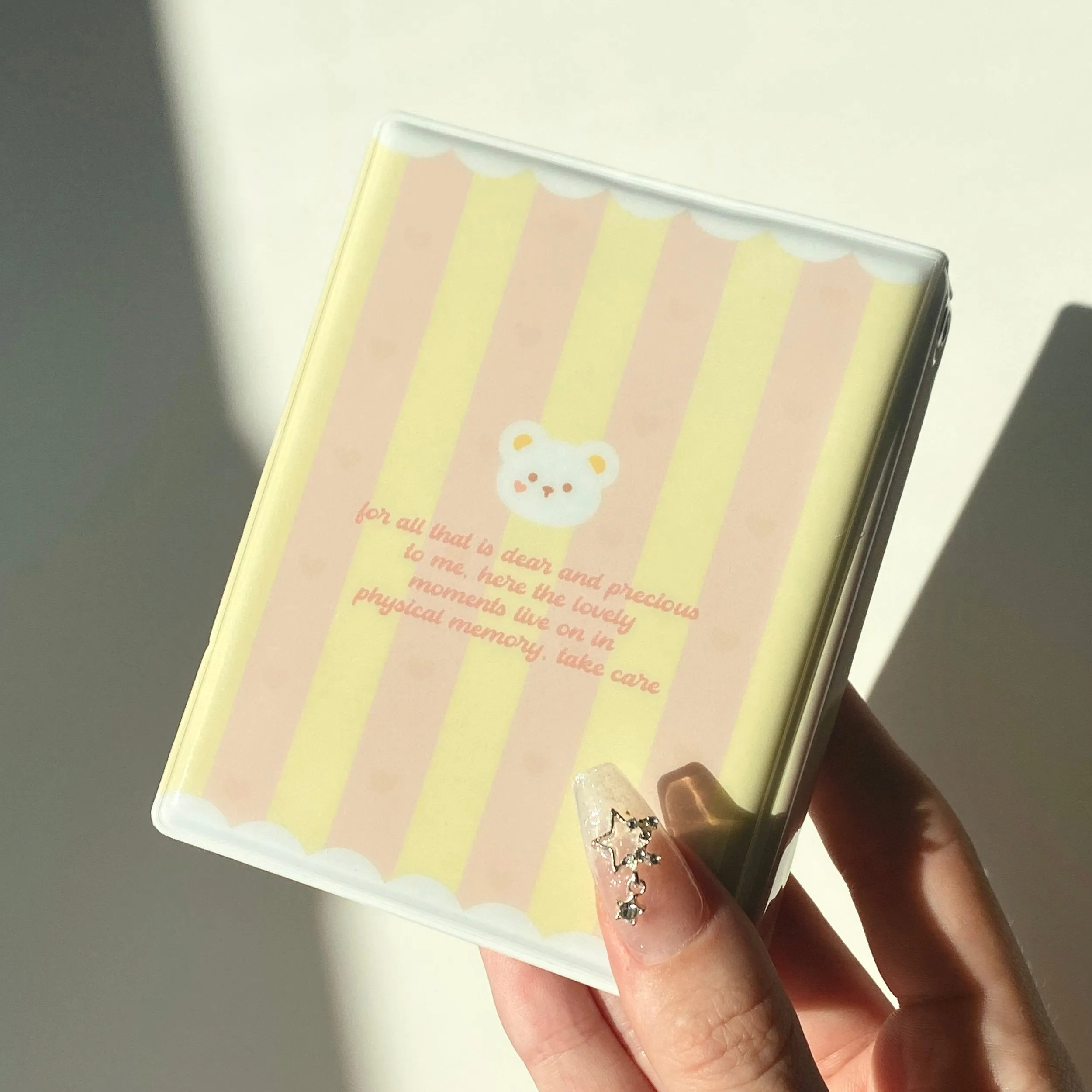 pink teddy mini photo album collect book