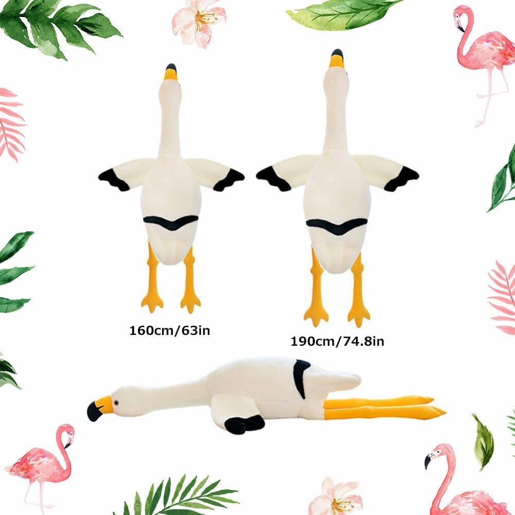 Pink Flamingo Stuffed Animal Plush Pillow Toys Giant Stuffed Animal Plush Doll Cozy Flamingo Plush Sleeping Pillow Gifts for Kids Birthday Decoration