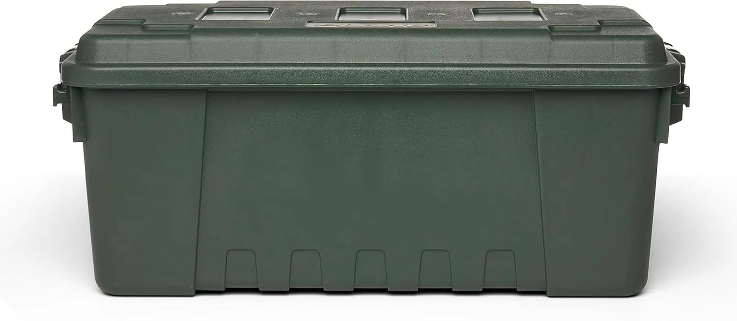 Plano Sportsman Trunk, OD Green, Medium, Lockable Storage Box, Airline Approved Sportsman Trunk, Hunting Gear and Ammunition Bin, Heavy-Duty Containers for Camping, 68-Quart