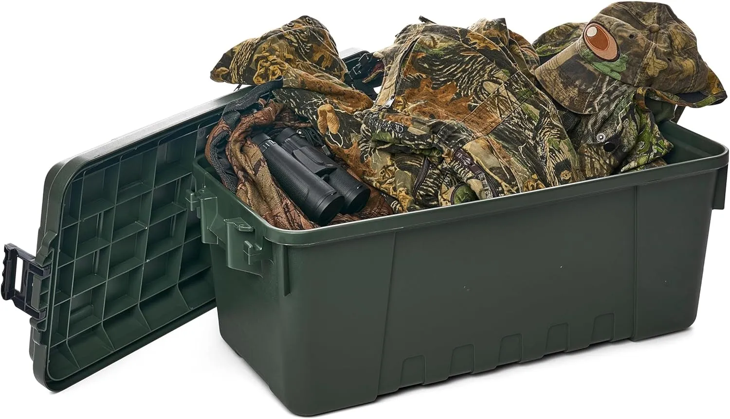 Plano Sportsman Trunk, OD Green, Medium, Lockable Storage Box, Airline Approved Sportsman Trunk, Hunting Gear and Ammunition Bin, Heavy-Duty Containers for Camping, 68-Quart
