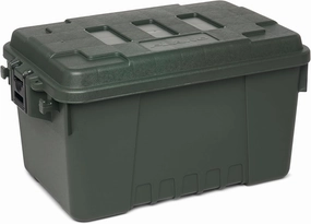 Plano Sportsman Trunk, OD Green, Small, Lockable Storage Box, Airline Approved Sportsman Trunk, Hunting Gear and Ammunition Bin, Heavy-Duty Containers for Camping, 56-Quart