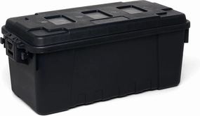 Plano Storage Trunk, Black, Medium, Lockable Storage Box, Airline Approved Sportsman Trunk, Hunting Gear and Ammunition Bin, Heavy-Duty Containers for Camping, 68-Quart