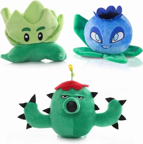 Plants VS. Zom^ Plush Toy, PVZ Stuffed Soft Doll Gift for Kids (Set of 3)
