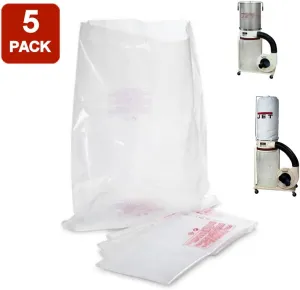 Plastic Dust Collection Bags for JET DC-1100, DC-1100VX & DC-1200 | 5 Pack | by Monarch Industrial