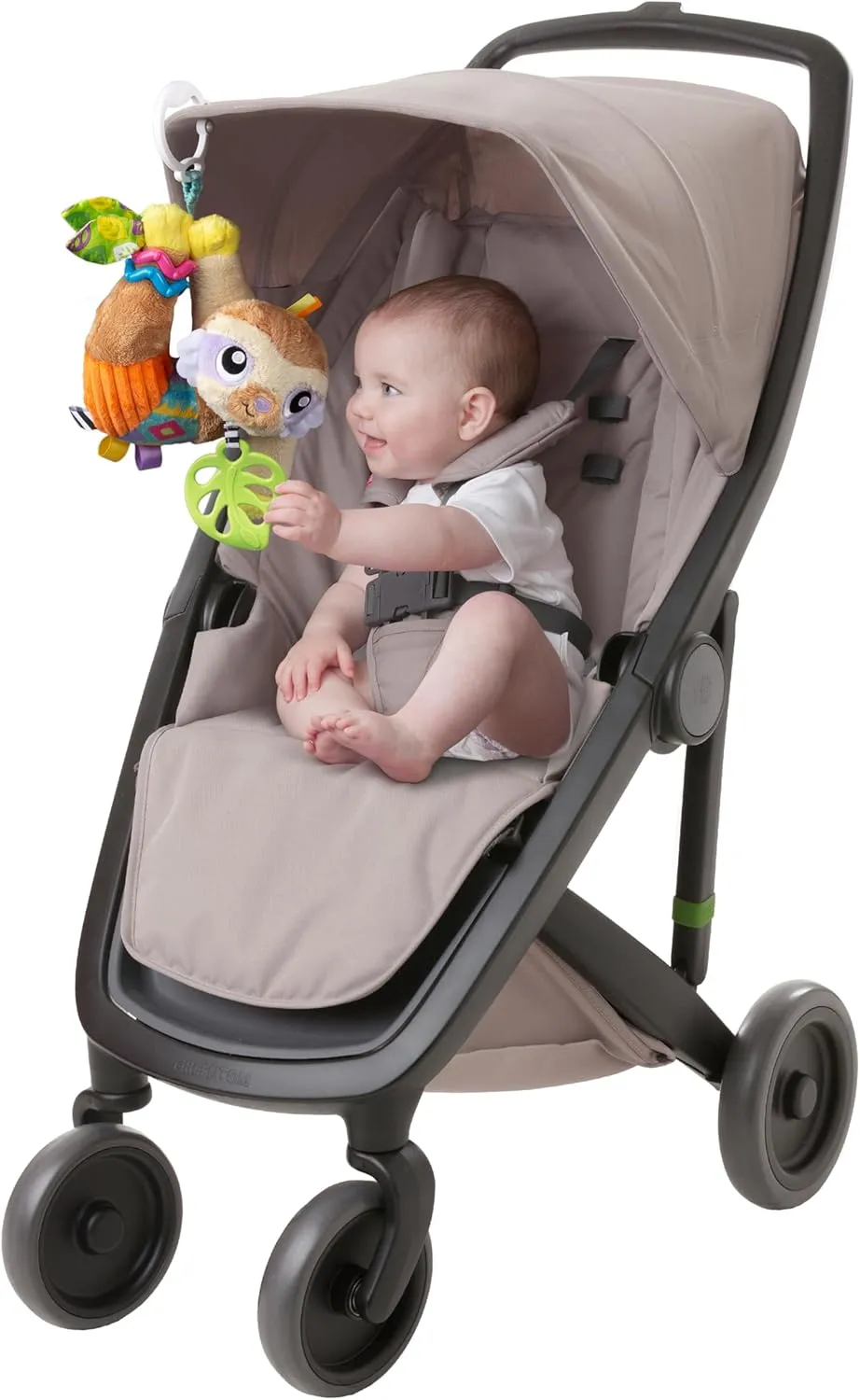 Playgro Sensory Friend Salo Sloth Baby Toy - Interactive Rattle Toy for Baby Developmental Exploration - Soft Texture Stroller Toys for Babies Grasping & Fine Motor Skill - Ideal for 0  Months Babies