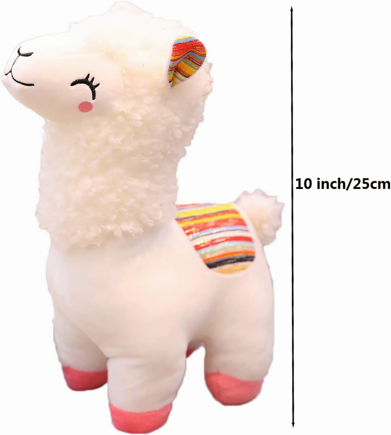 Plush Alpaca Stuffed Animal, Cute Alpaca Plush Doll Toys. Fluffy Alpaca Plushies, Plushie Llama Stuffed Animal Gift for Kids and Lovers(White)