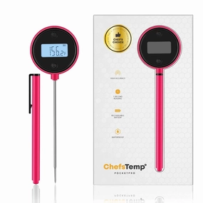 Pocket Pro 1-Second Instant Read Digital Meat Thermometer Rechargeable for Grilling, Food, BBQ, Kitchen Cooking, Oil Deep Frying & Candy (Boudoir)