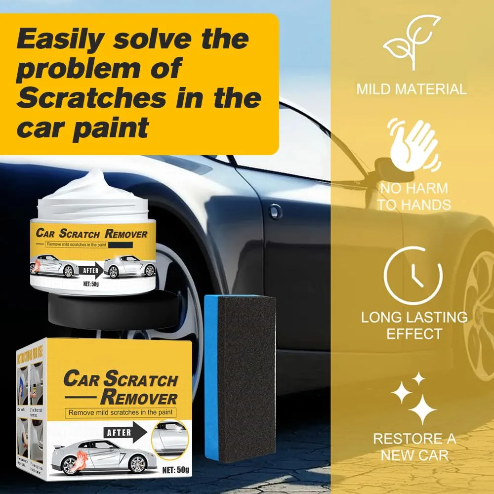 Polishing Compound Scratch Remover with Sponge, 2025 New T-221a Polish and Scratch Remover for Vehicles, Upgrade Scratch Remover for Vehicles, Car Compound Scratch and Scratch Remover (1)