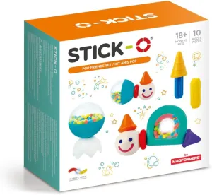 Pop Friends Magnetic Building and Stacking Stones with Rattle Pieces